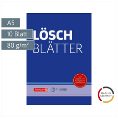Löschblattblock | A5, 10 Blatt, blau