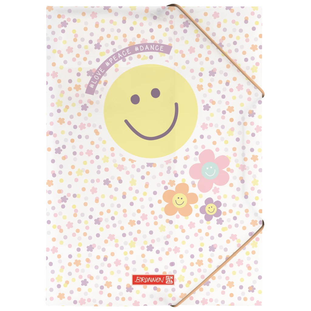 Sammelmappe Happy Hippie | A4, Füllhöhe: 10 mm, mehrfarbig, pastell