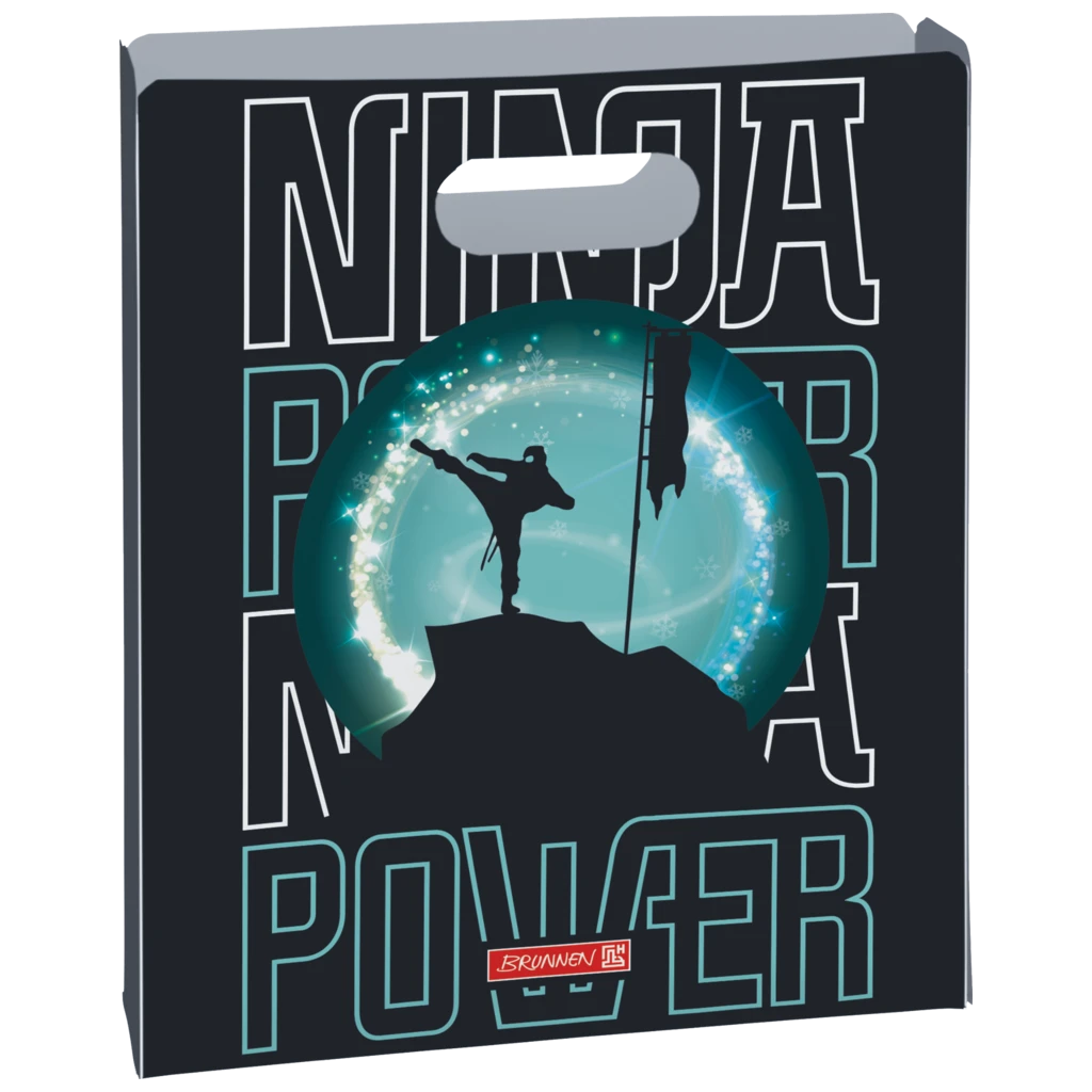 Heftbox Ninja Power | A4, Füllhöhe: 50 mm, türkis/schwarz