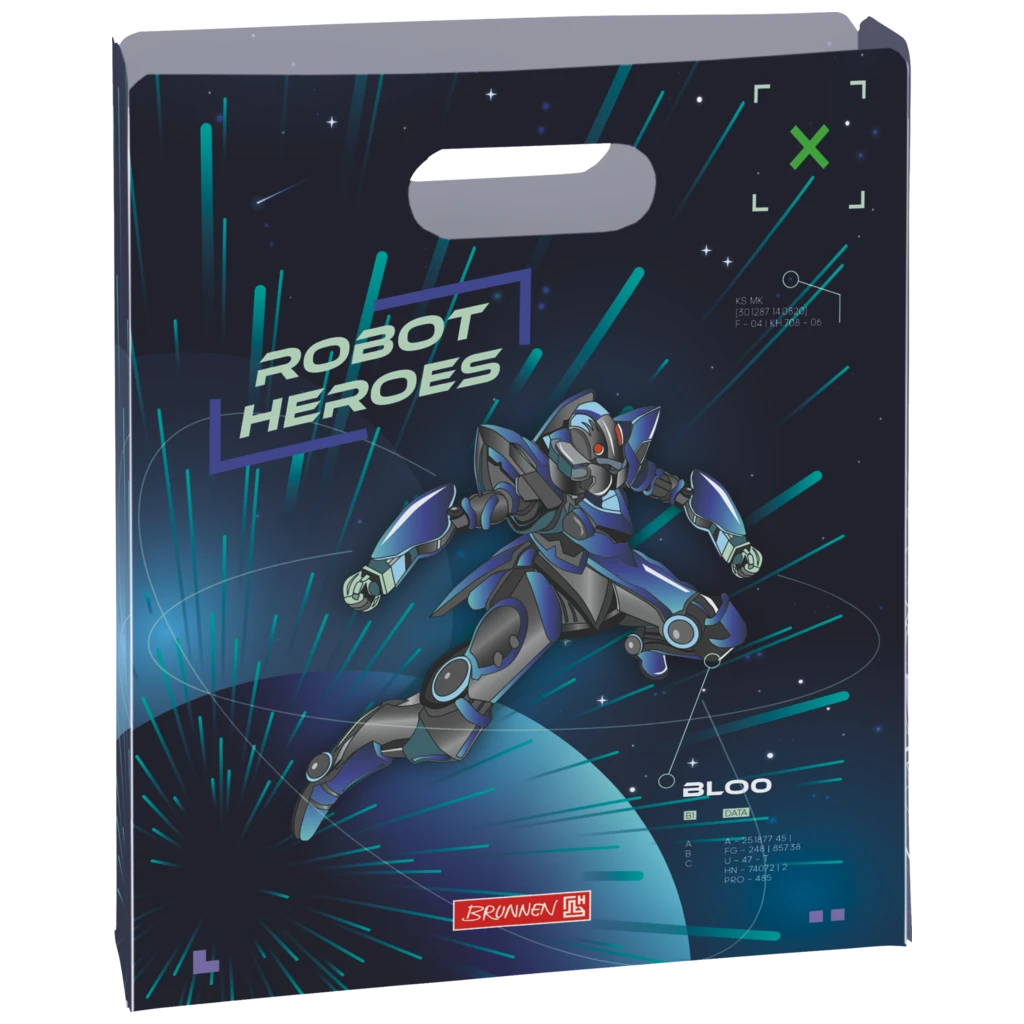 Heftbox Robot Heroes | A4, Füllhöhe: 50 mm, dunkelblau