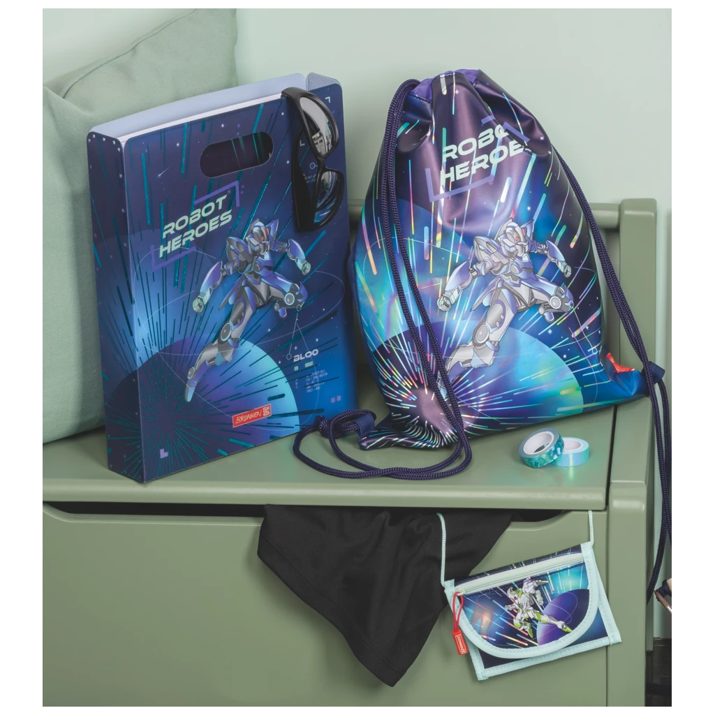 Heftbox Robot Heroes | A4, Füllhöhe: 50 mm, dunkelblau