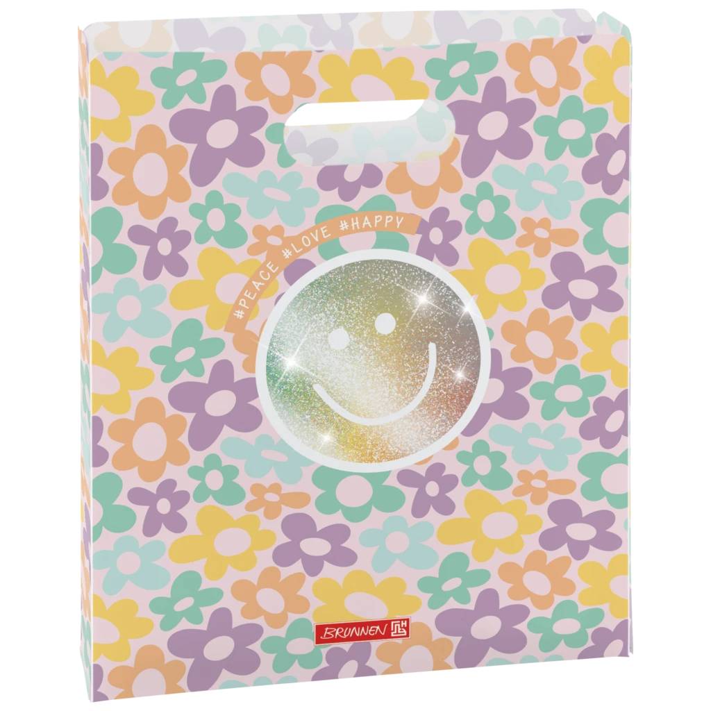 Heftbox Happy Hippie | A4, Füllhöhe: 50 mm, mehrfarbig, pastell