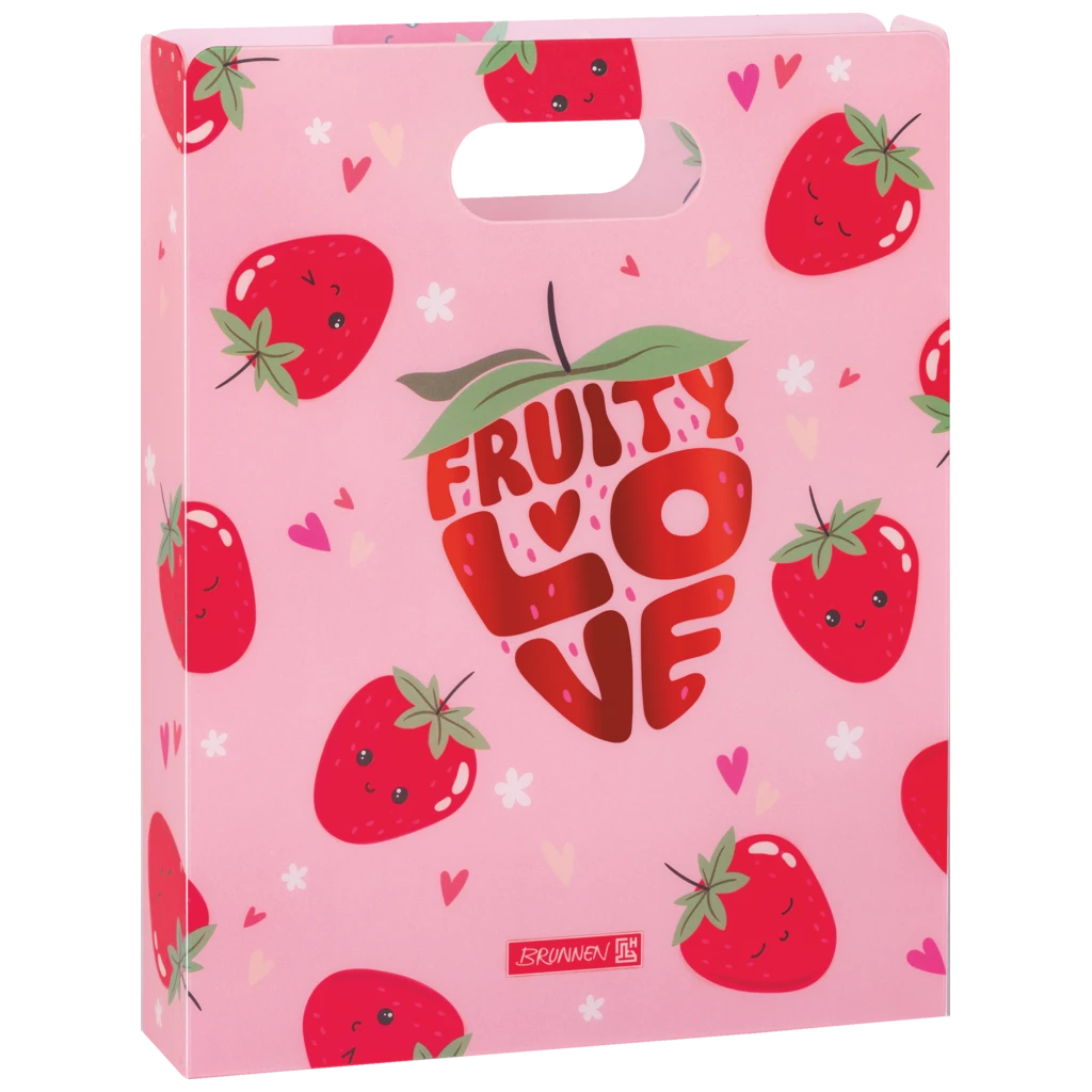 Heftbox Fruity Love | A4, Füllhöhe: 50 mm, rosa/rot