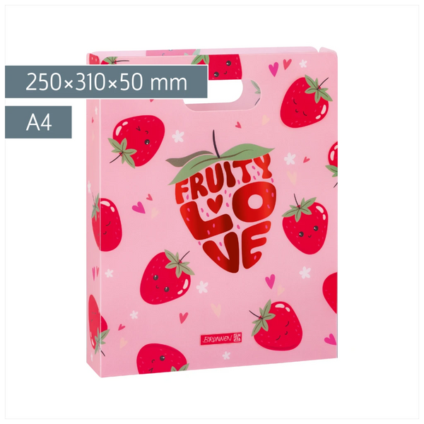 Heftbox Fruity Love | A4, Füllhöhe: 50 mm, rosa/rot