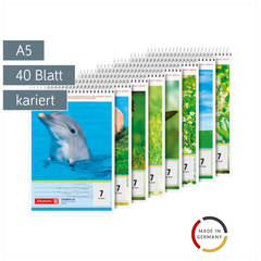 Schulblock | A5, Lineatur 7, 40 Blatt, sortiert
