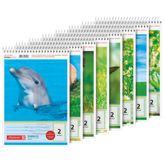 Schulblock | A5, Lineatur 2, 40 Blatt, sortiert