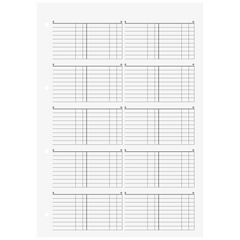 T-Konten-Block gelocht | A4, 25 Blatt, grau