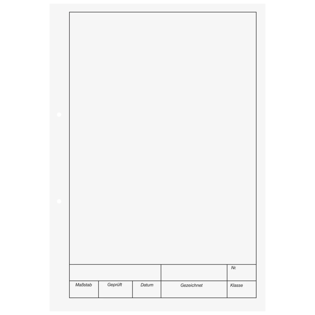 KIESER-Zeichenblock gelocht | A4, unliniert, 25 Blatt, weiß