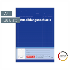 Ausbildungsnachweisheft | A4, 28 Blatt, blau