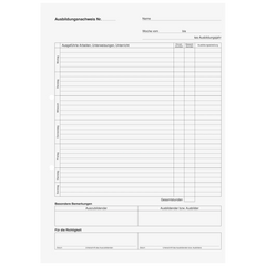 Ausbildungsnachweisblock | A4, 28 Blatt, blau