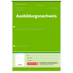 Ausbildungsnachweisblock | A4, 28 Blatt, grün