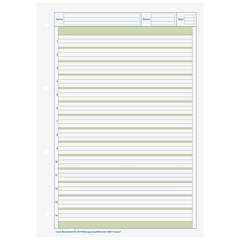 KIESER-Block gelocht | A4, Lineatur 1, 50 Blatt, mehrfarbig