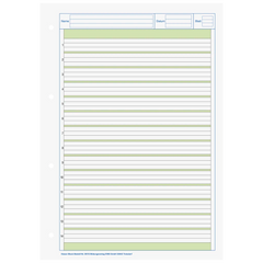 KIESER-Block gelocht | A4, Lineatur 1, 50 Blatt, mehrfarbig