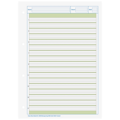 KIESER-Block gelocht | A4, Lineatur 2, 50 Blatt, mehrfarbig