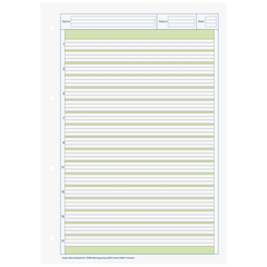 KIESER-Block gelocht | A4, Lineatur 2, 50 Blatt, mehrfarbig