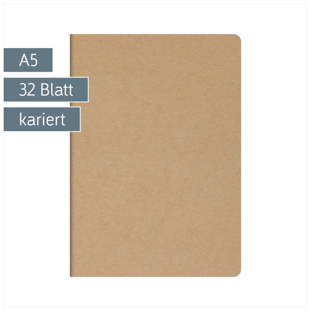 Heft Pimp it up! | A5, kariert, 32 Blatt, braun