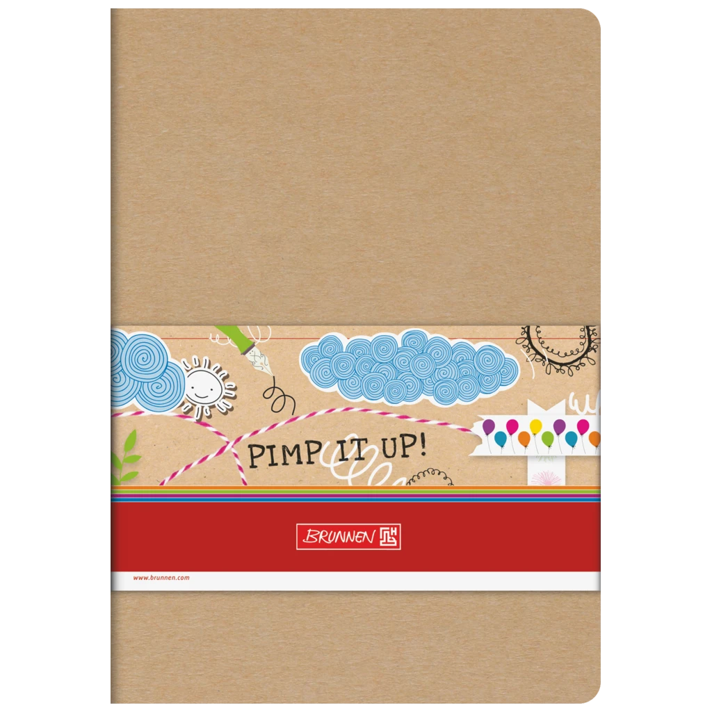 Heft Pimp it up! | A5, kariert, 32 Blatt, braun