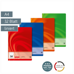 Vokabelheft Premium Vivendi | A4, Lineatur 54, 32 Blatt, sortiert