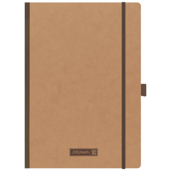 Notizbuch Premium FACT!plus Kladde | A4, unliniert, Gummizugverschluss, braun