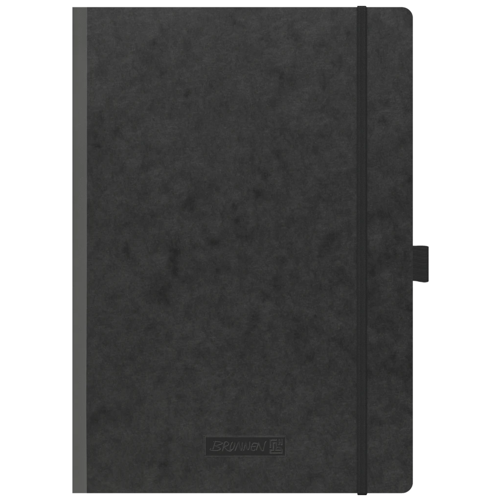 Notizbuch Premium FACT!plus Kladde | A4, unliniert, Gummizugverschluss, schwarz