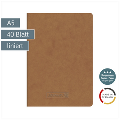 Heft Premium FACT!plus | A5, liniert, 40 Blatt, braun