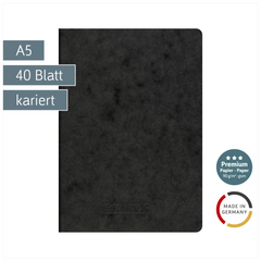 Heft Premium FACT!plus | A5, kariert, 40 Blatt, schwarz