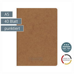 Heft Premium FACT!plus | A5, punktiert, 40 Blatt, braun