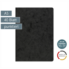 Heft Premium FACT!plus | A5, punktiert, 40 Blatt, schwarz