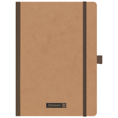 Notizbuch Premium FACT!plus Kladde | A5, liniert, Gummizugverschluss, braun