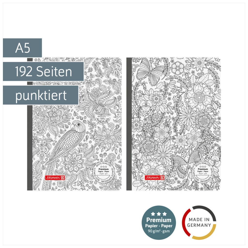 Notizbuch Premium ZENart Kladde | A5, punktiert, sortiert