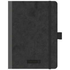 Notizbuch Premium FACT!plus Kladde | A6, unliniert, Gummizugverschluss, schwarz