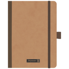 Notizbuch Premium FACT!plus Kladde | A6, liniert, Gummizugverschluss, braun