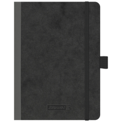 Notizbuch Premium FACT!plus Kladde | A6, liniert, Gummizugverschluss, schwarz