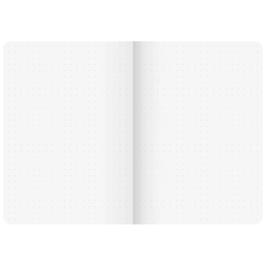 Notizbuch Premium FACT!plus Kladde | A6, punktiert, Gummizugverschluss, braun
