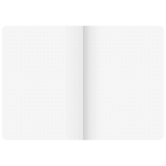 Notizbuch Premium FACT!plus Kladde | A6, punktiert, Gummizugverschluss, braun