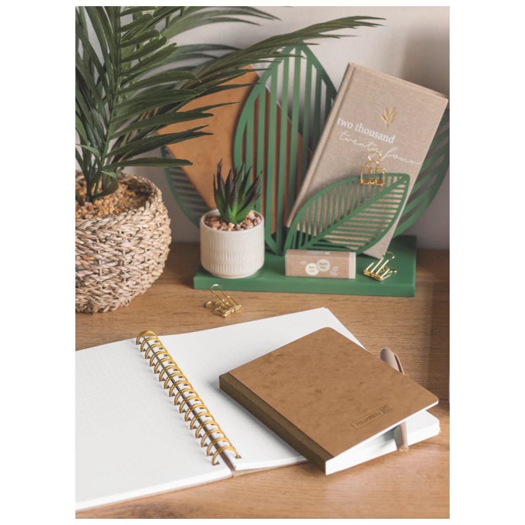 Notizbuch Premium FACT!plus Kladde | A6, punktiert, braun