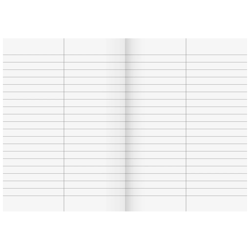 Vokabelheft A5 – 32 Blatt Liniert Mit Teilungslinie, Lin. 53, 70 G/m² In Rot/blau/grün