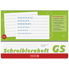 Schreiblernheft | A4 quer, Lineatur GS, 16 Blatt, grün