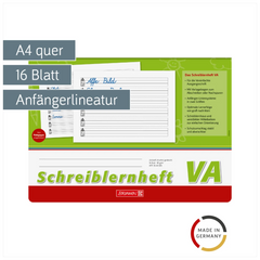 Schreiblernheft | A4 quer, Lineatur VA, 16 Blatt