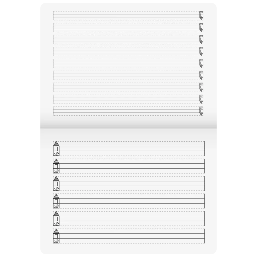 Schreiblernheft | A4 quer, Lineatur VA, 16 Blatt