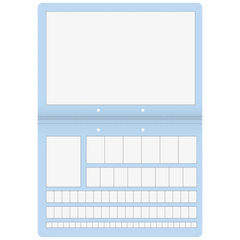 Zahlenlernheft | A4 quer, Lineatur ZL, 16 Blatt, blau