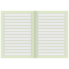 Schulheft Recycling | A4, Lineatur 1, 16 Blatt, grün/grau