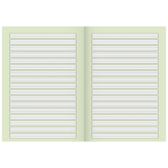 Schulheft Recycling | A4, Lineatur 2, 16 Blatt, grün/grau
