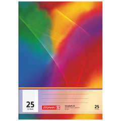 Schulheft | A4, Lineatur 25, 32 Blatt, mehrfarbig