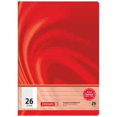 Schulheft Premium Vivendi | A4, Lineatur 26, 32 Blatt, rot