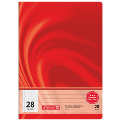Schulheft Premium Vivendi | A4, Lineatur 28, 32 Blatt, rot