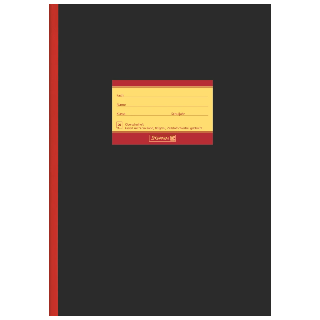 Oberschulheft | A4, Lineatur 26A, 20 Blatt, schwarz