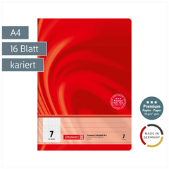 Schulheft Premium Vivendi | A4, Lineatur 7, 16 Blatt, rot