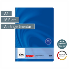 Schulheft Premium Vivendi | A4, Lineatur dm, 16 Blatt, blau