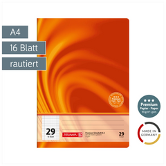Schulheft Premium Vivendi | A4, Lineatur 29, 16 Blatt, orange